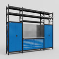 M121 Modular Work Bench with Shelves - H3100mm x W3840mm