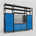 M121 Modular Work Bench with Shelves - H3100mm x W3840mm