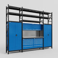 M121 Modular Work Bench with Shelves - H3100mm x W3840mm