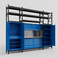 M121 Modular Work Bench with Shelves - H3100mm x W3840mm