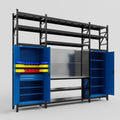 M121 Modular Work Bench with Shelves - H3100mm x W3840mm