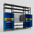 M121 Modular Work Bench with Shelves - H3100mm x W3840mm
