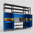 M121 Modular Work Bench with Shelves - H3100mm x W3840mm