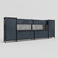 M1221 Modular Work Bench - H2100mm x W5700mm | Laminate WBT | Dark Grey