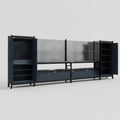 M1221 Modular Work Bench - H2100mm x W5700mm | Laminate WBT | Dark Grey