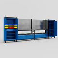 M1221 Modular Work Bench - H2100mm x W5700mm | Laminate WBT | Blue