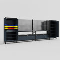 M1221 Modular Work Bench - H2100mm x W5700mm | Laminate WBT | Dark Grey