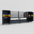 M1221 Modular Work Bench - H2100mm x W5700mm | Laminate WBT | Dark Grey