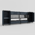 M1221 Modular Work Bench - H2100mm x W5700mm | Laminate WBT | Dark Grey