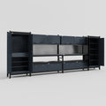 M1221 Modular Work Bench - H2100mm x W5700mm | Laminate WBT | Dark Grey