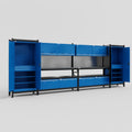 M1221 Modular Work Bench - H2100mm x W5700mm | Laminate WBT | Blue