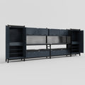 M1221 Modular Work Bench - H2100mm x W5700mm | Laminate WBT | Dark Grey