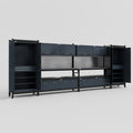 M1221 Modular Work Bench - H2100mm x W5700mm | Laminate WBT | Dark Grey
