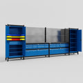 M1221 Modular Work Bench - H2100mm x W5700mm | Laminate WBT | Blue