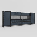 M1221 Modular Work Bench - H2100mm x W5700mm | Laminate WBT | Dark Grey