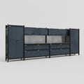 M1221 Modular Work Bench - H2100mm x W5700mm | Laminate WBT | Dark Grey