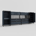M1221 Modular Work Bench - H2100mm x W5700mm | Laminate WBT | Dark Grey