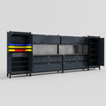 M1221 Modular Work Bench - H2100mm x W5700mm | Laminate WBT | Dark Grey