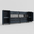 M1221 Modular Work Bench - H2100mm x W5700mm | Laminate WBT | Dark Grey
