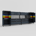 M1221 Modular Work Bench - H2100mm x W5700mm | Laminate WBT | Dark Grey