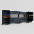 M1221 Modular Work Bench - H2100mm x W5700mm | Laminate WBT | Dark Grey