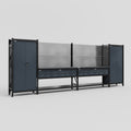 M1221 Modular Work Bench - H2100mm x W5700mm | Laminate WBT | Dark Grey