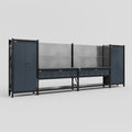 M1221 Modular Work Bench - H2100mm x W5700mm | Laminate WBT | Dark Grey