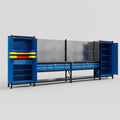 M1221 Modular Work Bench - H2100mm x W5700mm | Laminate WBT | Blue
