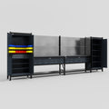 M1221 Modular Work Bench - H2100mm x W5700mm | Laminate WBT | Dark Grey