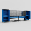 M1221 Modular Work Bench - H2100mm x W5700mm | Laminate WBT | Blue