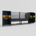 M1221 Modular Work Bench - H2100mm x W5700mm | Laminate WBT | Dark Grey