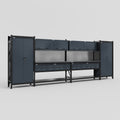 M1221 Modular Work Bench - H2100mm x W5700mm | Laminate WBT | Dark Grey