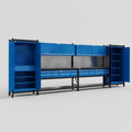 M1221 Modular Work Bench - H2100mm x W5700mm | Laminate WBT | Blue