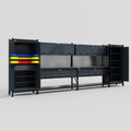 M1221 Modular Work Bench - H2100mm x W5700mm | Laminate WBT | Dark Grey
