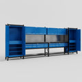 M1221 Modular Work Bench - H2100mm x W5700mm | Laminate WBT | Blue