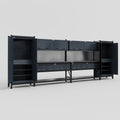 M1221 Modular Work Bench - H2100mm x W5700mm | Laminate WBT | Dark Grey
