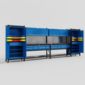 M1221 Modular Work Bench - H2100mm x W5700mm | Laminate WBT | Blue