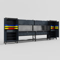 M1221 Modular Work Bench - H2100mm x W5700mm | Laminate WBT | Dark Grey