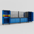 M1221 Modular Work Bench - H2100mm x W5700mm | Laminate WBT | Blue