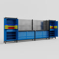 M1221 Modular Work Bench - H2100mm x W5700mm | Laminate WBT | Blue