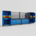 M1221 Modular Work Bench - H2100mm x W5700mm | Laminate WBT | Blue