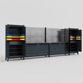 M1221 Modular Work Bench - H2100mm x W5700mm | Laminate WBT | Dark Grey