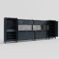 M1221 Modular Work Bench - H2100mm x W5700mm | Laminate WBT | Dark Grey