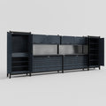 M1221 Modular Work Bench - H2100mm x W5700mm | Laminate WBT | Dark Grey