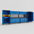 M1221 Modular Work Bench - H2100mm x W5700mm | Laminate WBT | Blue