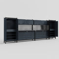 M1221 Modular Work Bench - H2100mm x W5700mm | Laminate WBT | Dark Grey
