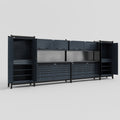 M1221 Modular Work Bench - H2100mm x W5700mm | Laminate WBT | Dark Grey