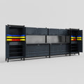 M1221 Modular Work Bench - H2100mm x W5700mm | Laminate WBT | Dark Grey