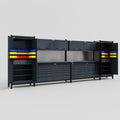 M1221 Modular Work Bench - H2100mm x W5700mm | Laminate WBT | Dark Grey