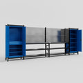 M1221 Modular Work Bench - H2100mm x W5700mm | Laminate WBT | Blue